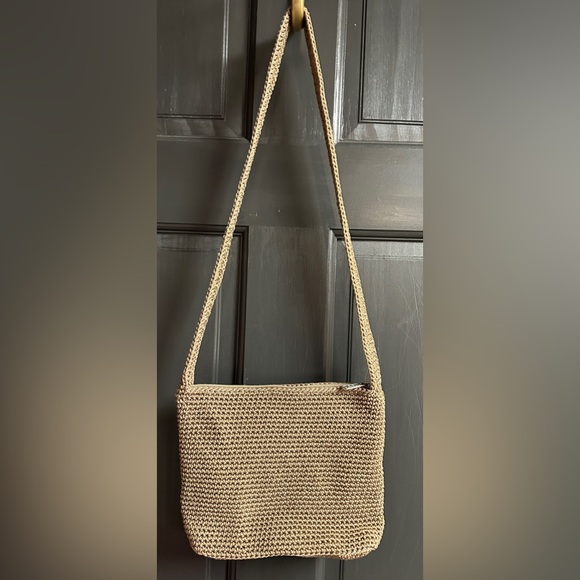The Sak Handbags - The Sak Brown Crocheted Small Shoulder/Crossbody Purse